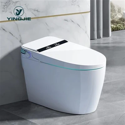 Banheiro inteligente com aquecimento instantâneo aberto automaticamente